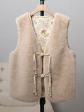 Double-sided Retro Buckle For Women Mink Fur Vest