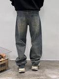 Jeans Men's Autumn New Baggy Straight Trousers Casual Long Pants