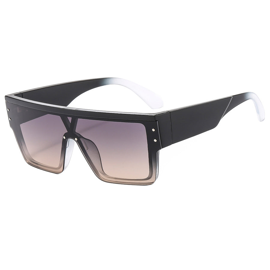 Fashionable Vintage Design Oversized Reflective Sunglasses