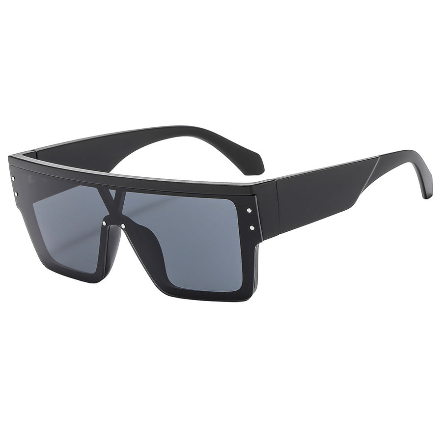 Fashionable Vintage Design Oversized Reflective Sunglasses