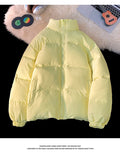 Thickened Stand Up Collar Puffer Jacket For Men