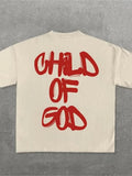 Personality Letter Pattern Oversized T-shirt Men