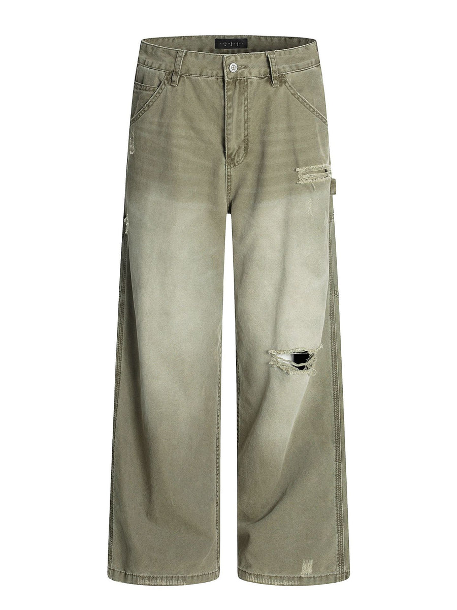 American Retro Tattered Jeans Jeans