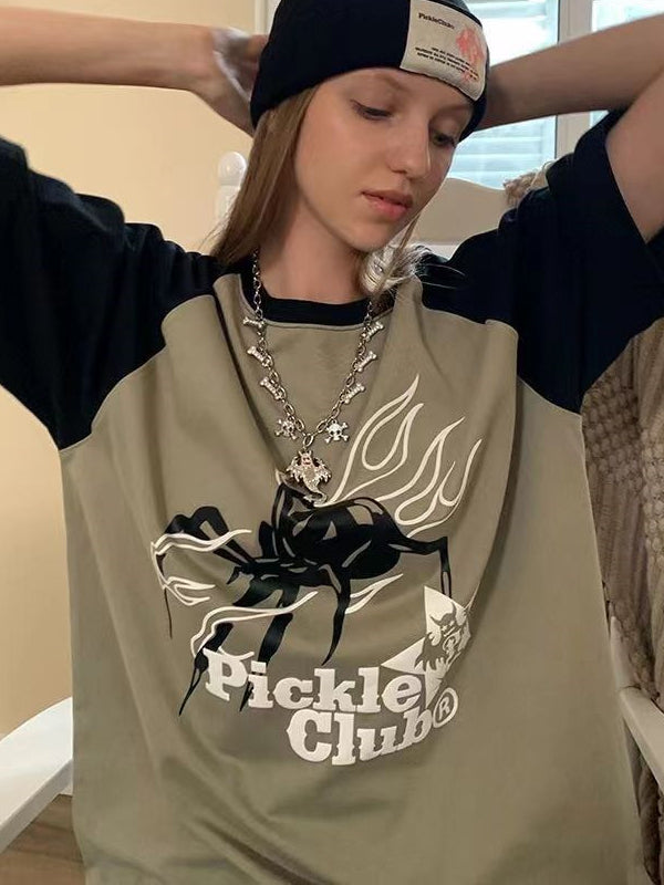 High Quality Harajuku Casual Hip Hop Female Vintage Oversized Street Retro Summer Letters T-shirts