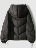 Hooded Small Puffer Jacket Coat