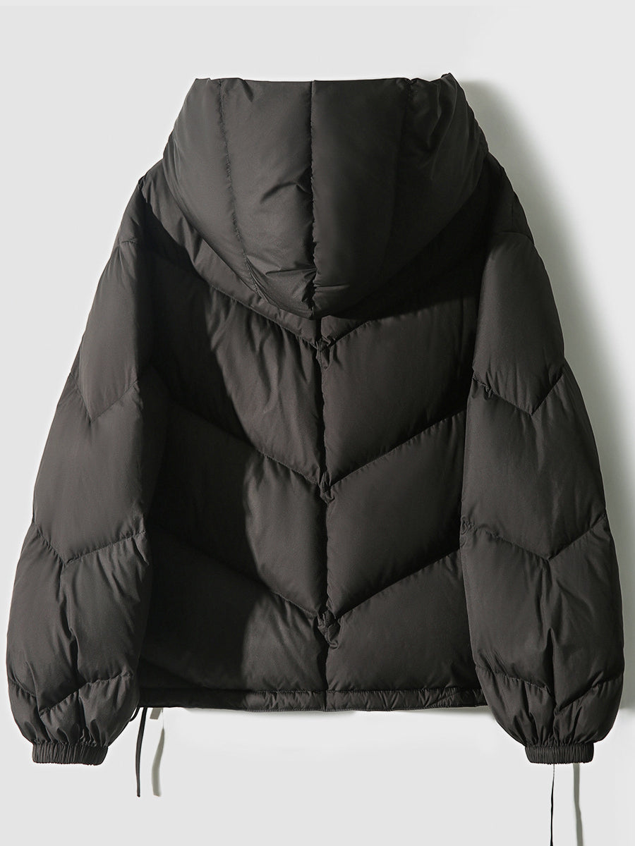 Hooded Small Puffer Jacket Coat