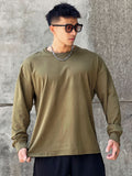 Loose Fitness Clothes Sports Clothes Long Sleeve T-shirt Pullover Hoodie Thin Section Men