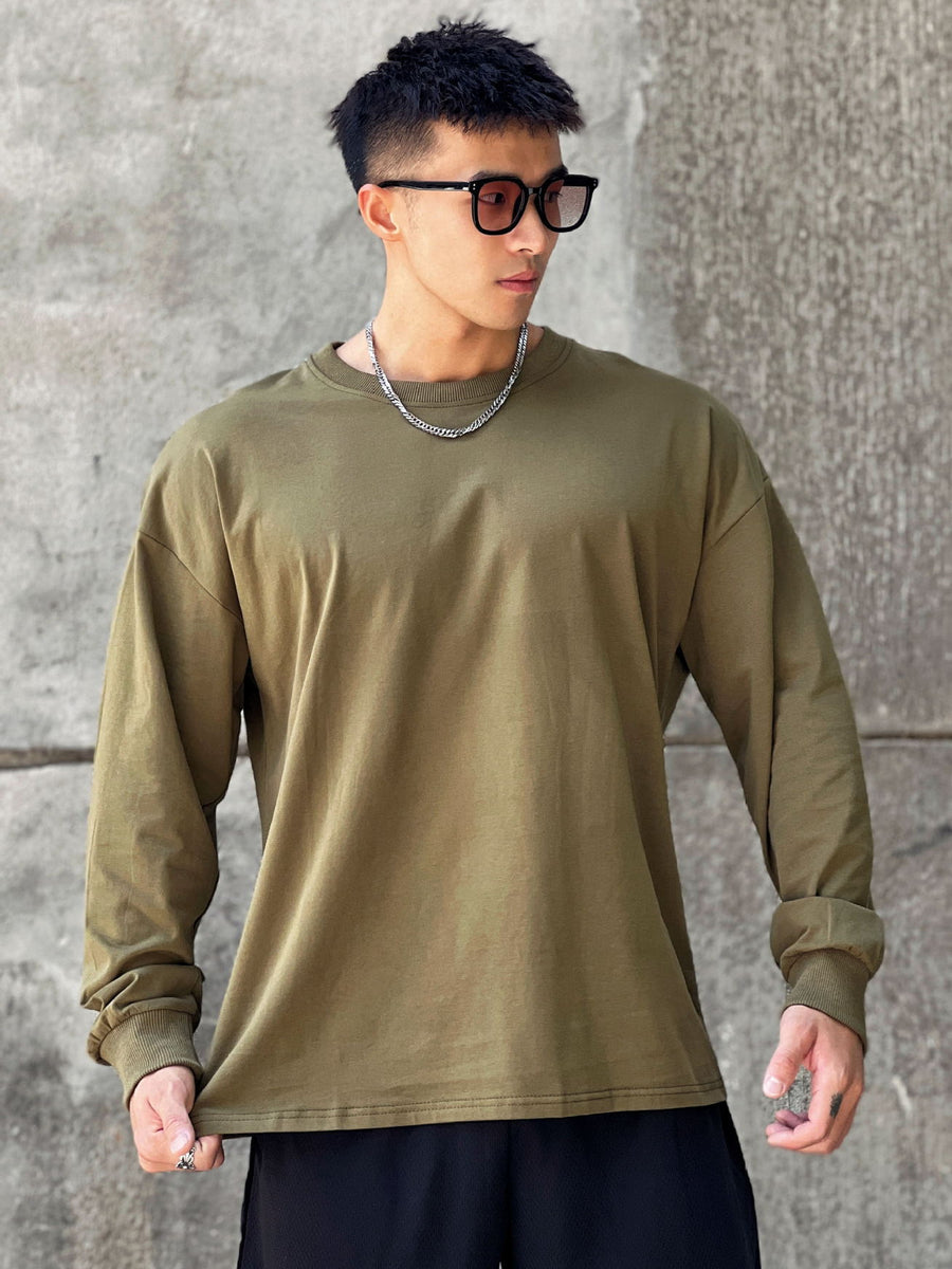 Loose Fitness Clothes Sports Clothes Long Sleeve T-shirt Pullover Hoodie Thin Section Men