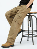 Men's Casual Plus-Size Multi-Pocket Work Pants