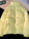 Thickened Stand Up Collar Puffer Jacket For Men