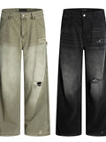 American Retro Tattered Jeans Jeans