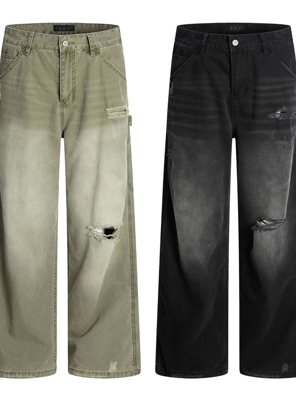 American Retro Tattered Jeans Jeans